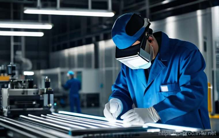 공정관리 기술과 IoT 융합 사례 - A highly detailed, wide-angle shot of a pristine, modern Japanese manufacturing facility. The factor...